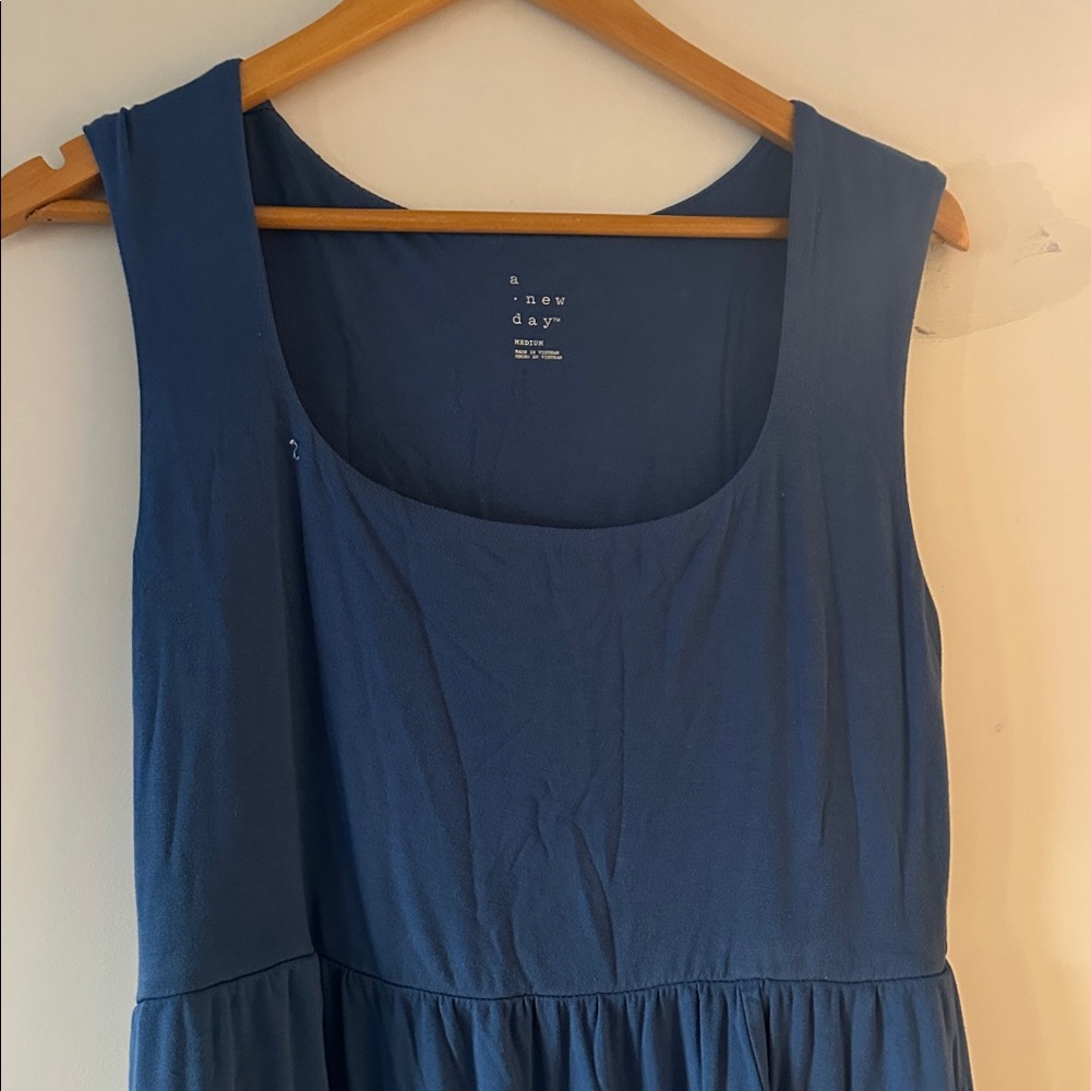 A New day Elegant Blue Sleeveless Dress - Picture 2 of 4